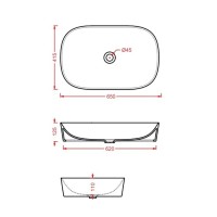 Раковина 65x41,5 см Artceram Ghost GHL002 03 00 nero lucidox0