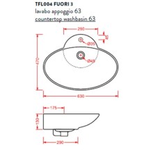 Раковина 63x47 см Artceram Fuori 3 TFL004 01 00 bix1