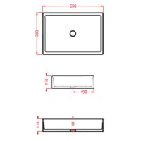Раковина 55x38 см Artceram Scalino SCL002 15 00 grigio oliva