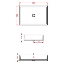 Раковина 55x38 см Artceram Scalino SCL002 15 00 grigio oliva