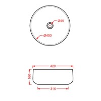 Раковина 42x42 см Artceram Cognac COL001 19 00 ombra bruciata