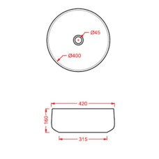 Раковина 42x42 см Artceram Cognac COL001 19 00 ombra bruciata