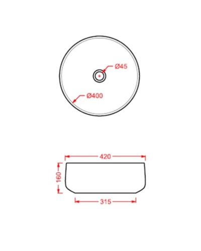 Раковина 42x42 см Artceram Cognac COL001 19 00 ombra bruciata