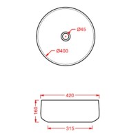 Раковина 42x42 см Artceram Cognac COL001 01 61
