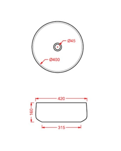 Раковина 42x42 см Artceram Cognac COL001 01 61