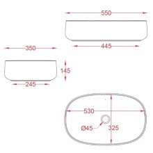 Раковина 55x35 см Artceram Cognac COL003 13 00
