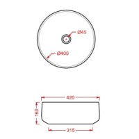 Раковина 42x42 см Artceram Cognac COL001 12 00 gz