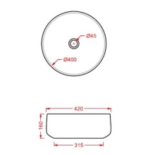 Раковина 42x42 см Artceram Cognac COL001 12 00 gz