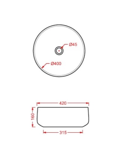 Раковина 42x42 см Artceram Cognac COL001 12 00 gz