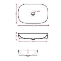 Раковина 65x41,5 см Artceram Ghost GHL002 15 00 grigio olivax0