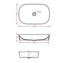 Раковина 65x41,5 см Artceram Ghost GHL002 15 00 grigio olivax0