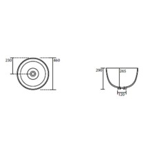 Раковина 46x46 см Kerasan Ciotola 430101
