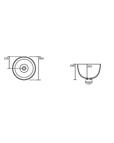 Раковина 46x46 см Kerasan Ciotola 430101