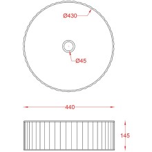 Раковина Artceram Millerighe 44 OSL010 17 00 Черная матовая