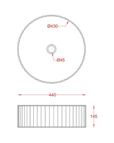 Раковина Artceram Millerighe 44 OSL010 17 00 Черная матовая