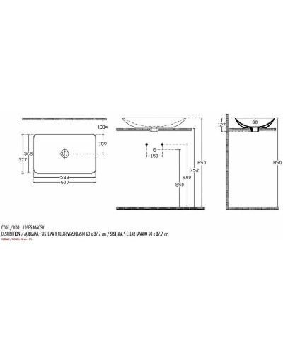 Раковина-чаша Allen Brau Fantasy 60 4.11016.20 Белая