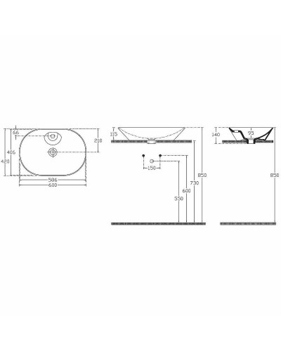 Раковина-чаша Allen Brau Fantasy 60 4.11020.20 Белая
