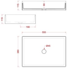 Раковина-чаша Artceram Scalino 55 SCL002 17 00 Черная матовая