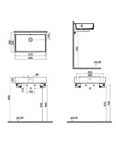 Раковина-чаша Vitra ArchiPlan 60 7404B003-0012 Белая