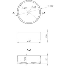 Раковина 45x45 см Salini S-Stone Armonia 02 130112SM
