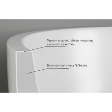 Раковина 54,5x34,5 см Salini S-Sense Callista 01 1101104G