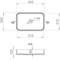 Раковина 54,5x34,5 см Salini S-Stone Callista 01 1101204SM