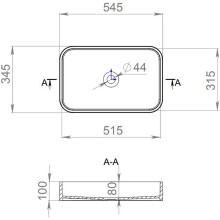 Раковина 54,5x34,5 см Salini S-Stone Callista 01 1101204SM