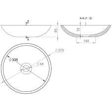 Раковина 37x37 см Salini S-Sense Callista 05 1101105G