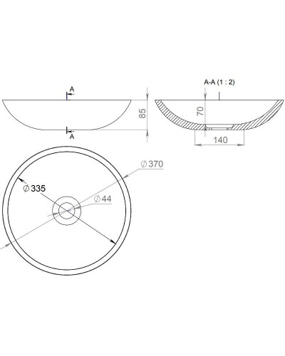Раковина 37x37 см Salini S-Sense Callista 05 1101105G