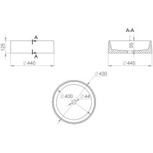 Раковина 44x44 см Salini S-Stone Gloria 01 1102201M