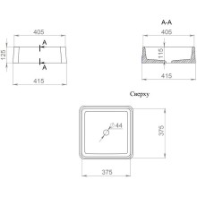 Раковина 41,5x41,5 см Salini S-Stone Gloria 02 1102202M