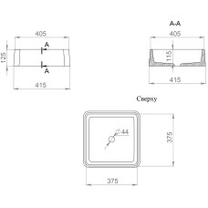 Раковина 41,5x41,5 см Salini S-Stone Gloria 02 1102202M