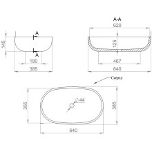 Раковина 64x38,5 см Salini S-Stone Gloria 05 1102205M