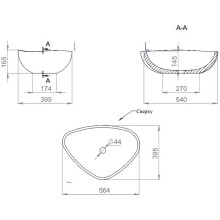 Раковина 56x39,5 см Salini S-Stone Gloria 06 1102206M
