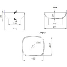 Раковина 49,5x44,5 см Salini S-Stone Gloria 08 1102208M