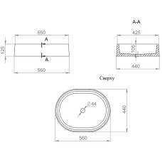Раковина 56x44 см Salini S-Stone Gloria 10 1102211M