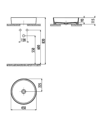 Раковина-чаша Creavit Loop 45 LP145-00BM00E-0000 Базальт