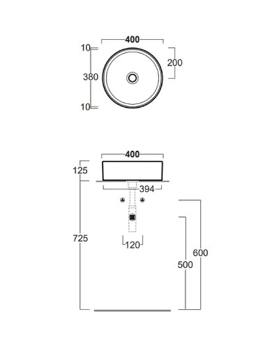 Раковина-чаша Simas Folio 40 FO01bi Белая