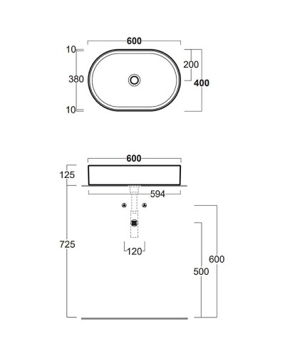 Раковина-чаша Simas Folio 60 FO02bi Белая