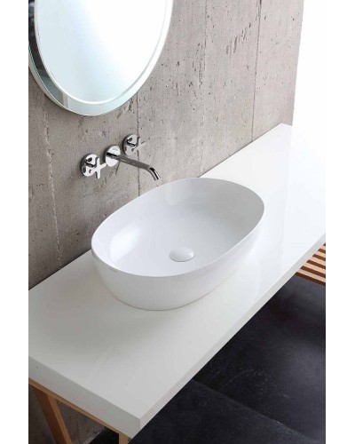 Раковина-чаша Azzurra Elegance Circle 60 ELLA060400C0BI/(ECI60 bix0) Белая