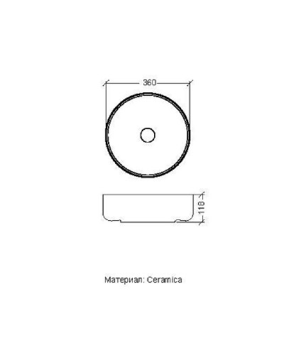 Раковина-чаша Boheme Armadi Art Flat 36 884 Белая матовая