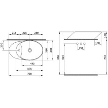 Раковина-чаша Bocchi Vessel 72 1021-005-0126 Черная глянцевая