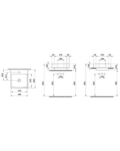 Раковина Bocchi Scala Arch 48 1076-019-0126 Красная глянцевая