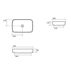 Раковина-чаша Kerasan Tribeca 70 460230 Белая матовая