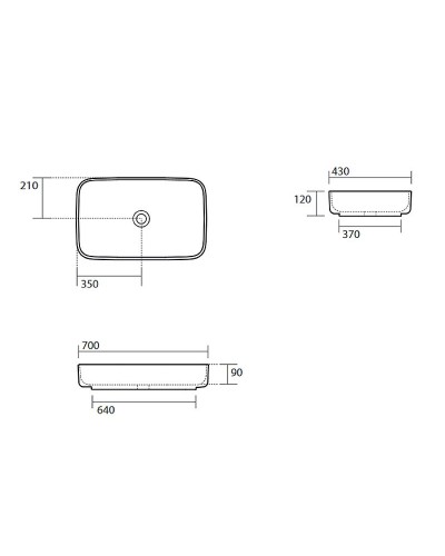 Раковина-чаша Kerasan Tribeca 70 460230 Белая матовая