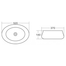 Раковина 52х37 см BelBagno BB1389
