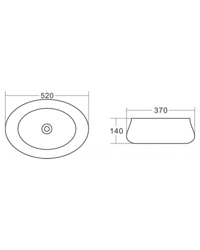 Раковина 52х37 см BelBagno BB1389