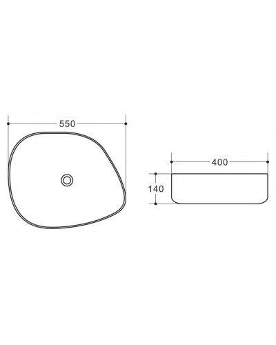 Раковина 55х40 см BelBagno BB1435