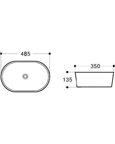 Раковина-чаша Vincea 48 VBS-301 Белая