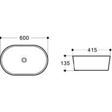 Раковина-чаша Vincea 60 VBS-302 Белая